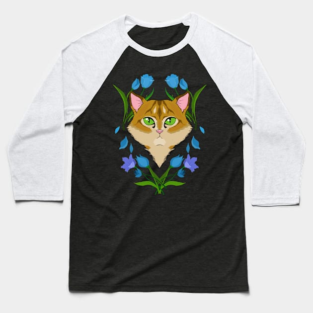 Cat-tee #3 (Tulip) Baseball T-Shirt by antom